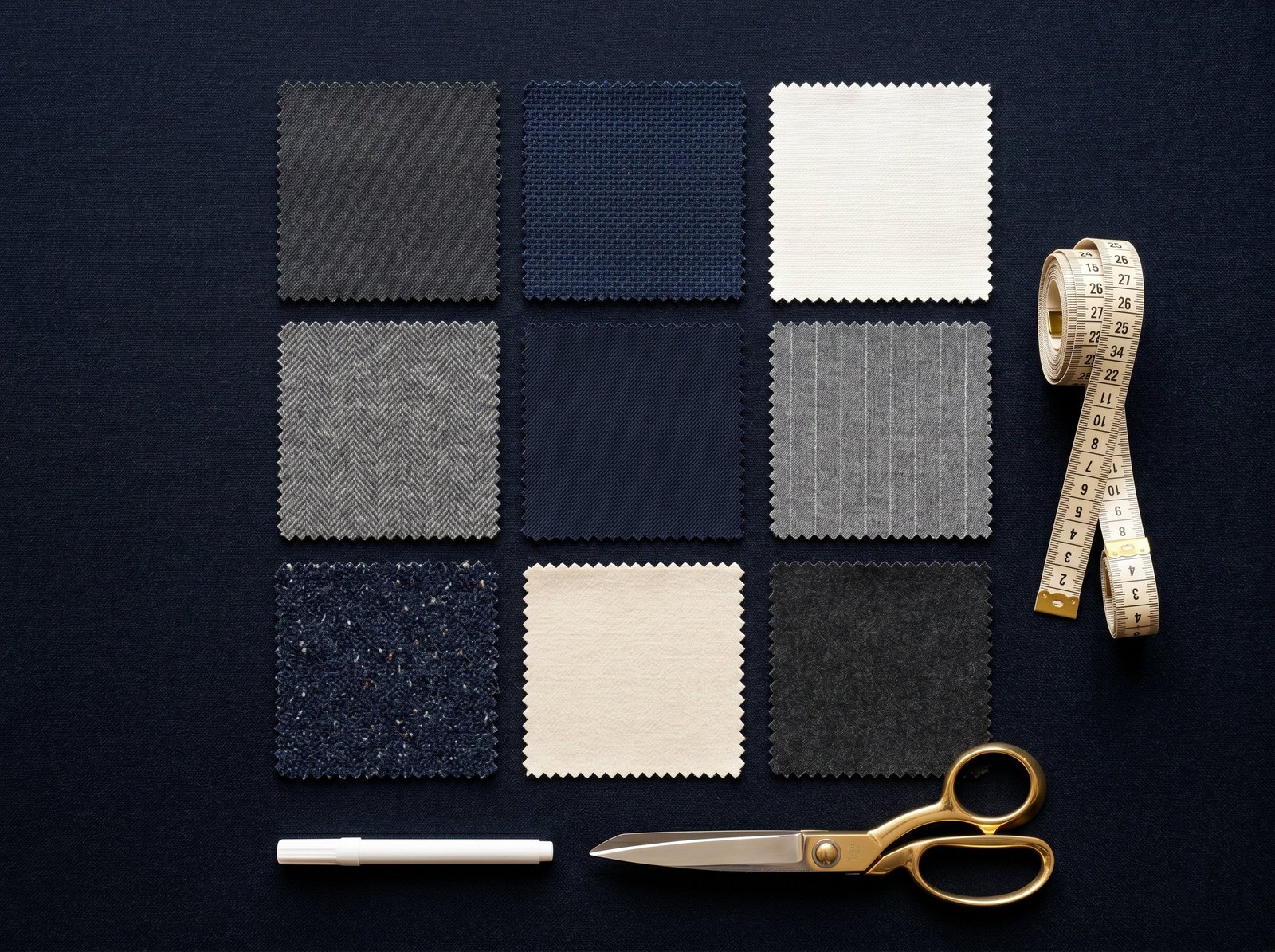 Premium Menswear Fabric Swatches